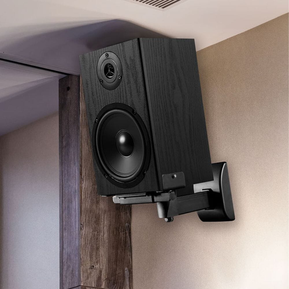 AV Link Universal Wall Mount For Bookshelf Speakers - Black (Each)