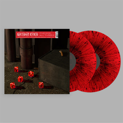 Bright Eyes - Five Dice, All Threes (Happy Valley Australian Exclusive) (Red & Black Coloured Splatter 2LP Vinyl) (Vinyl LP)