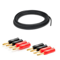 Flex Audio Hi-Fi Speaker Cable Kit - 5M Speaker Cable + 8 x Banana Plugs