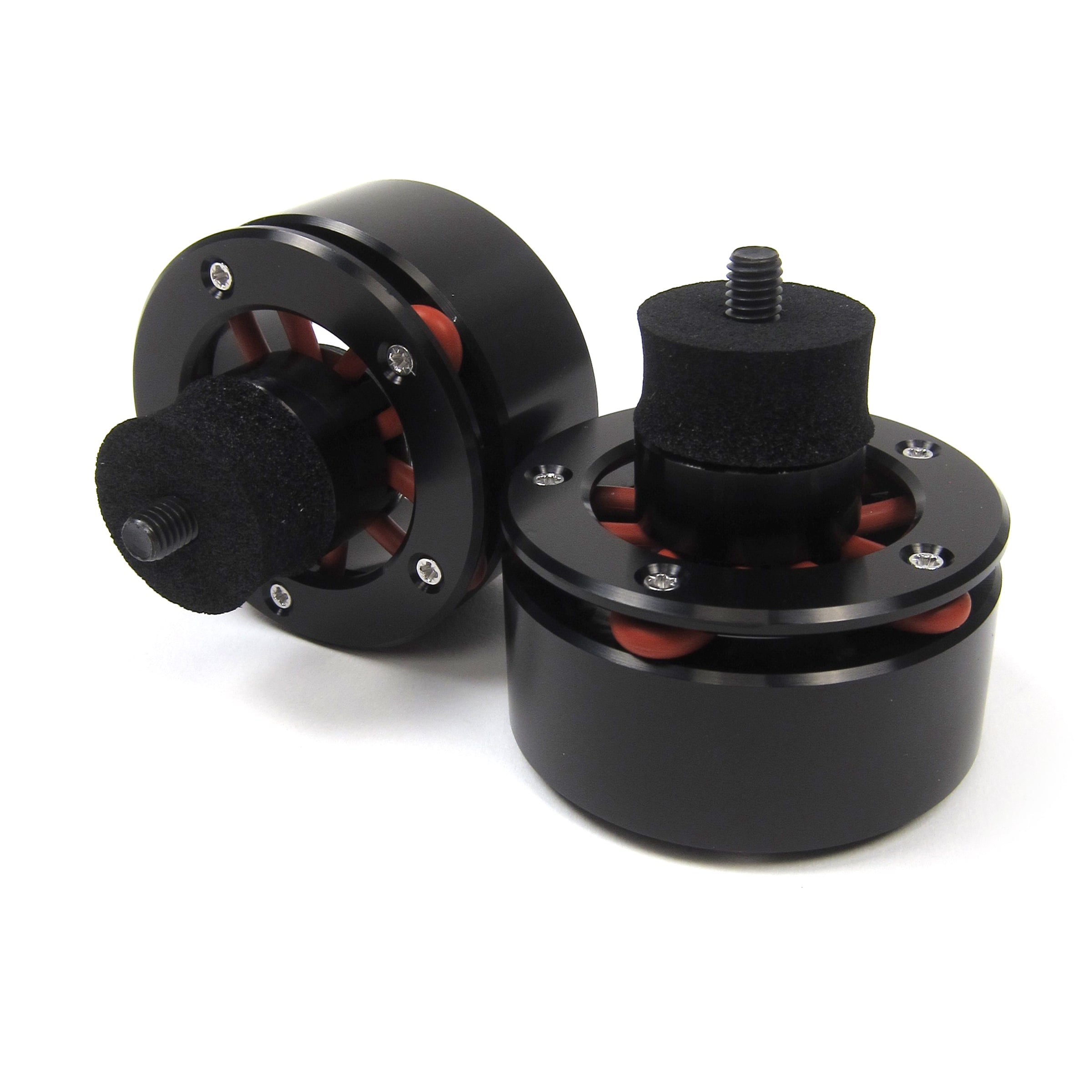 Isonoe: Isolation System - Turntable Feet 25 kg / 55 lbs Version (4 Units) - Black
