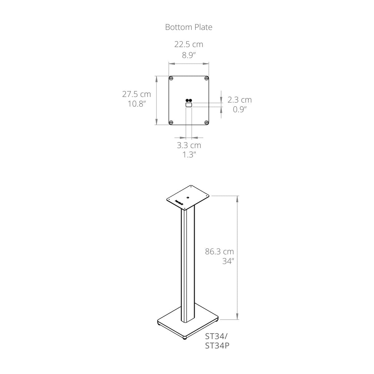 Kanto ST34 34" Speaker Stands (Pair)