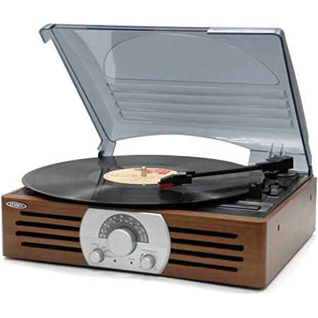 Jensen JTA222 Turntable with AM/FM Radio Wood