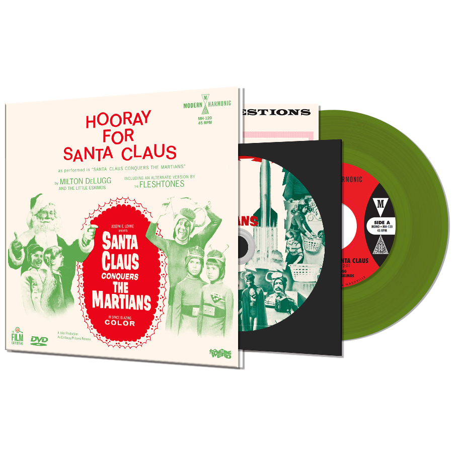 DeLugg, Milton and the Little Eskimos - Hooray For Santa Claus (7", Martian Green Vinyl) (Vinyl LP)