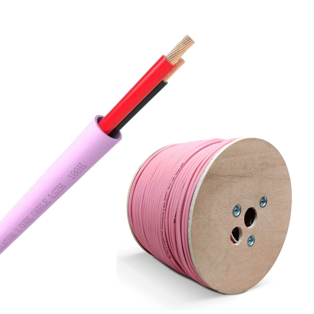 QED QX16/2 - 2 Core Speaker Cable - LSZH - Pink (300m)