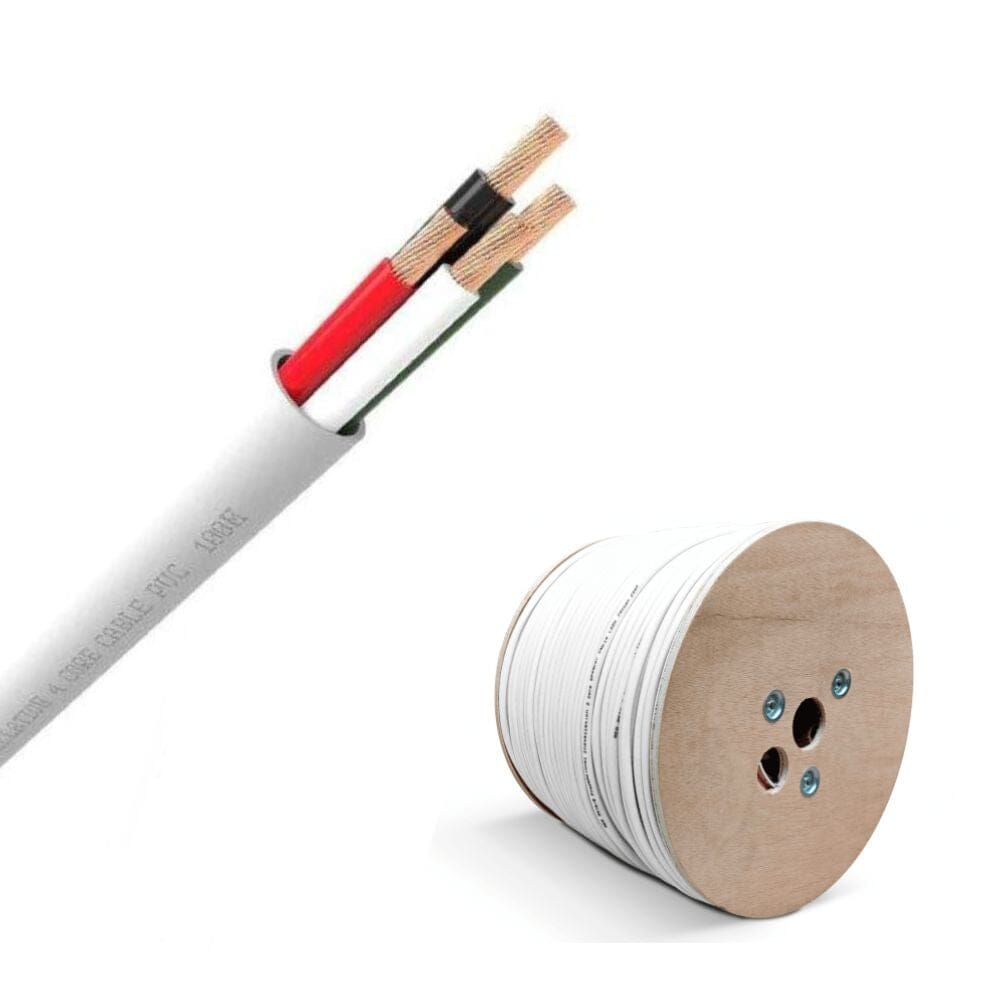 QED QX16/4 - 4 Core Speaker Cable - PVC - White (300m)