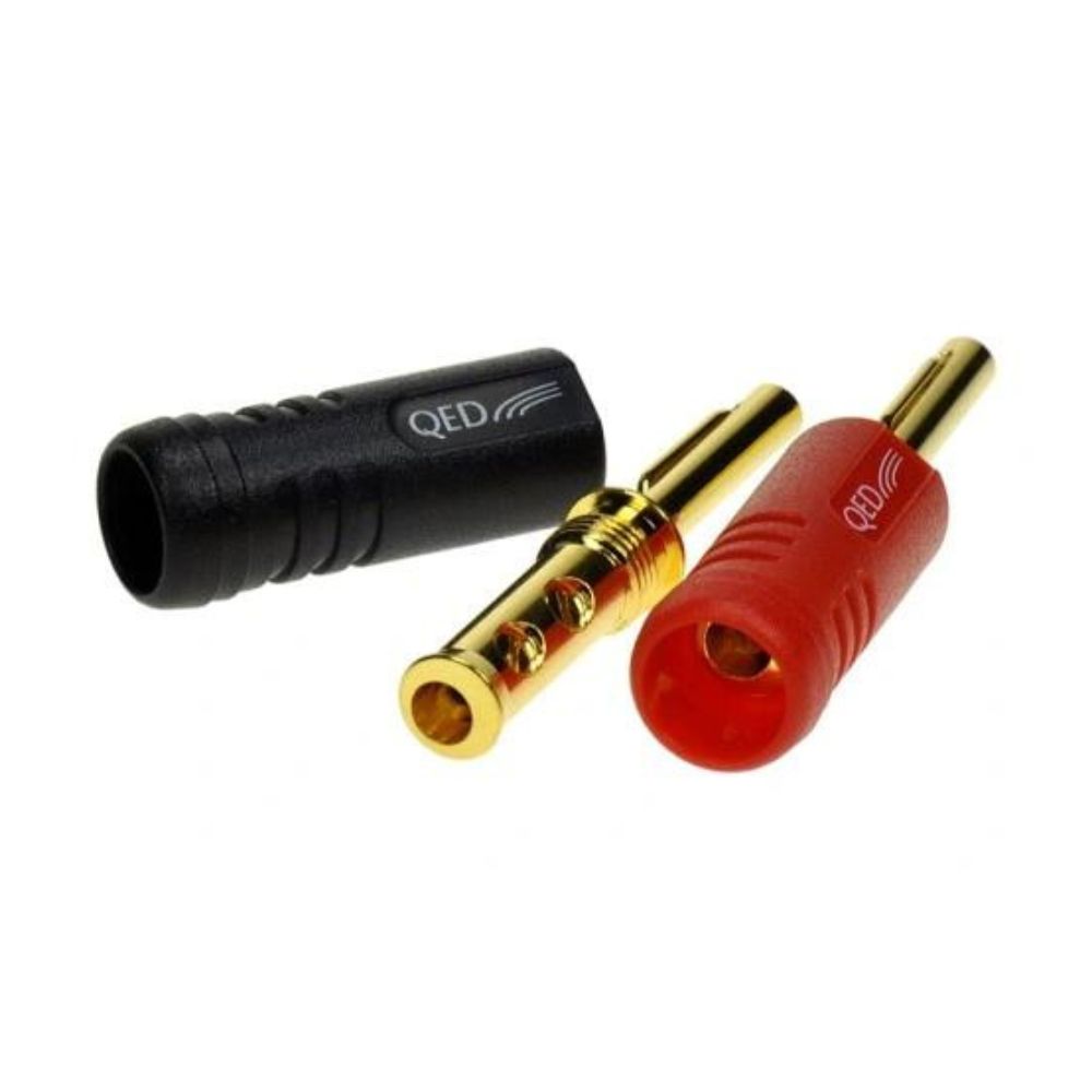 QED Screwloc ABS Banana Plugs - 4 Pack