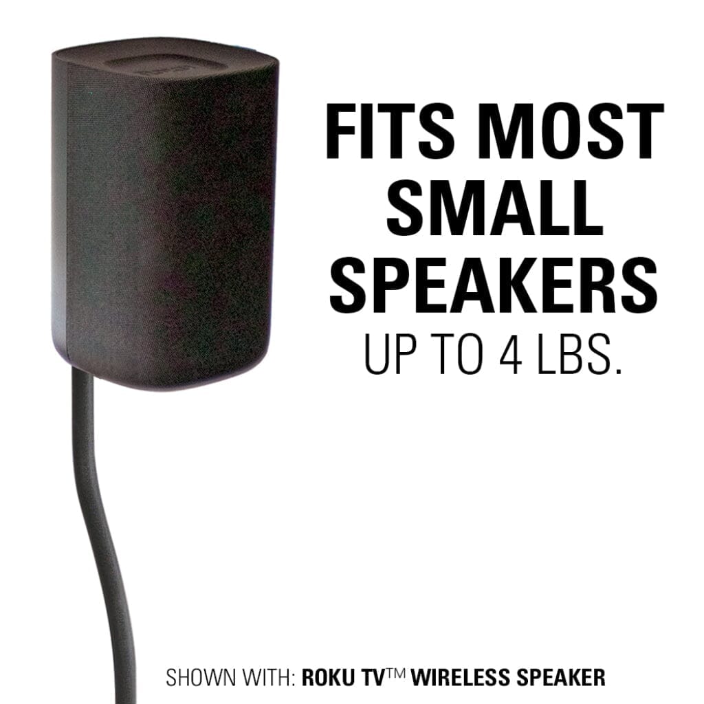 SANUS HTB3-B1 Adjustable Speaker Stands for Satellite Speakers up to 4 lbs