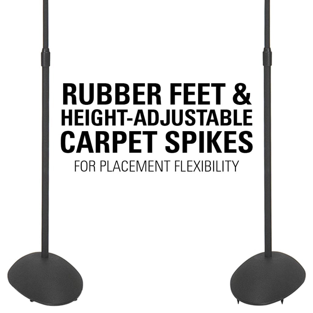SANUS HTB3-B1 Adjustable Speaker Stands for Satellite Speakers up to 4 lbs