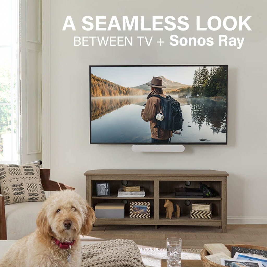 SANUS WSSAFM1-B2 Soundbar Mount Designed for Sonos Ray