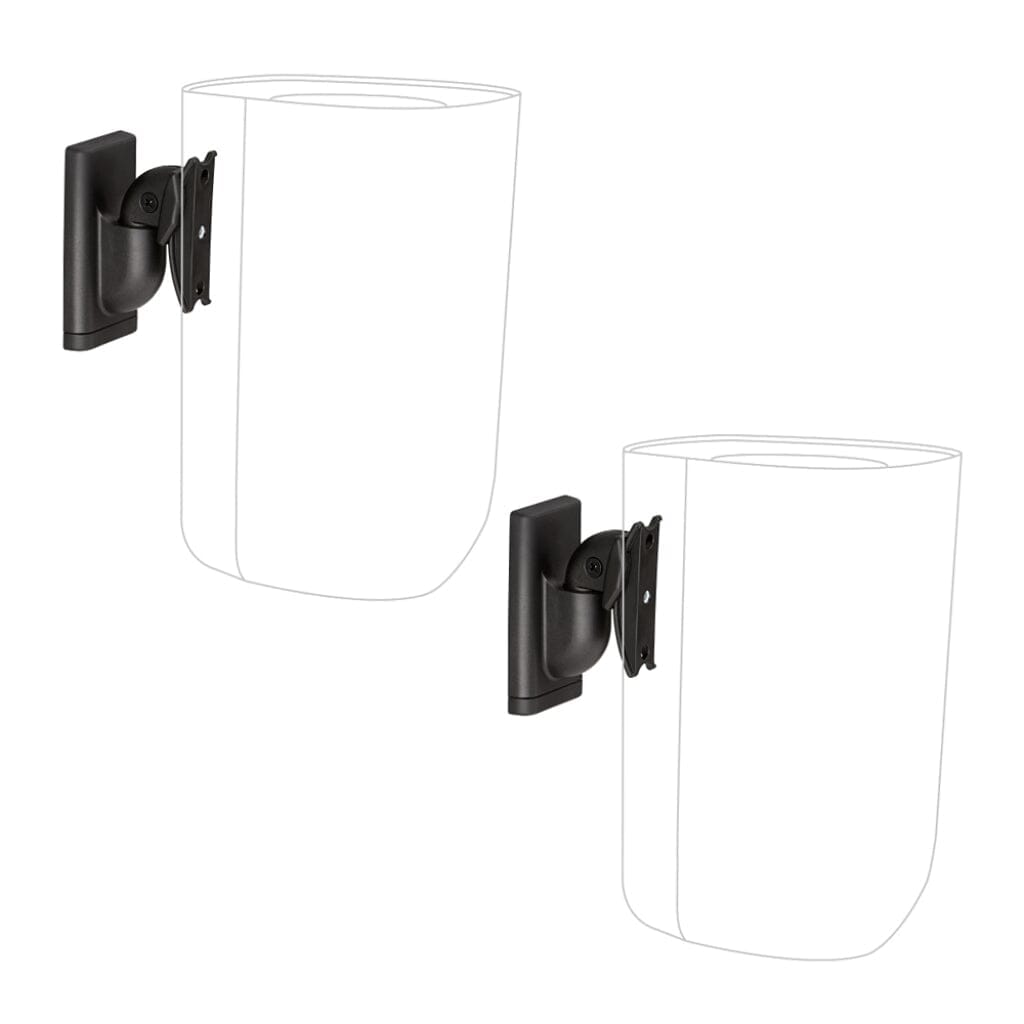 SANUS WSWMU2-B2 Speaker Wall Mounts for Bookshelf Speakers up to 10 lbs - Pair