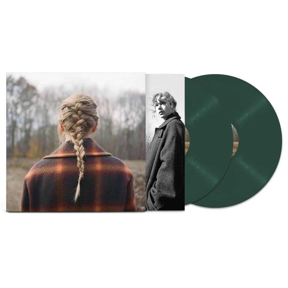 Taylor Swift - Evermore (Deluxe Edition Green 2LP Vinyl)(Corner Sleeve Damage) (Vinyl LP)