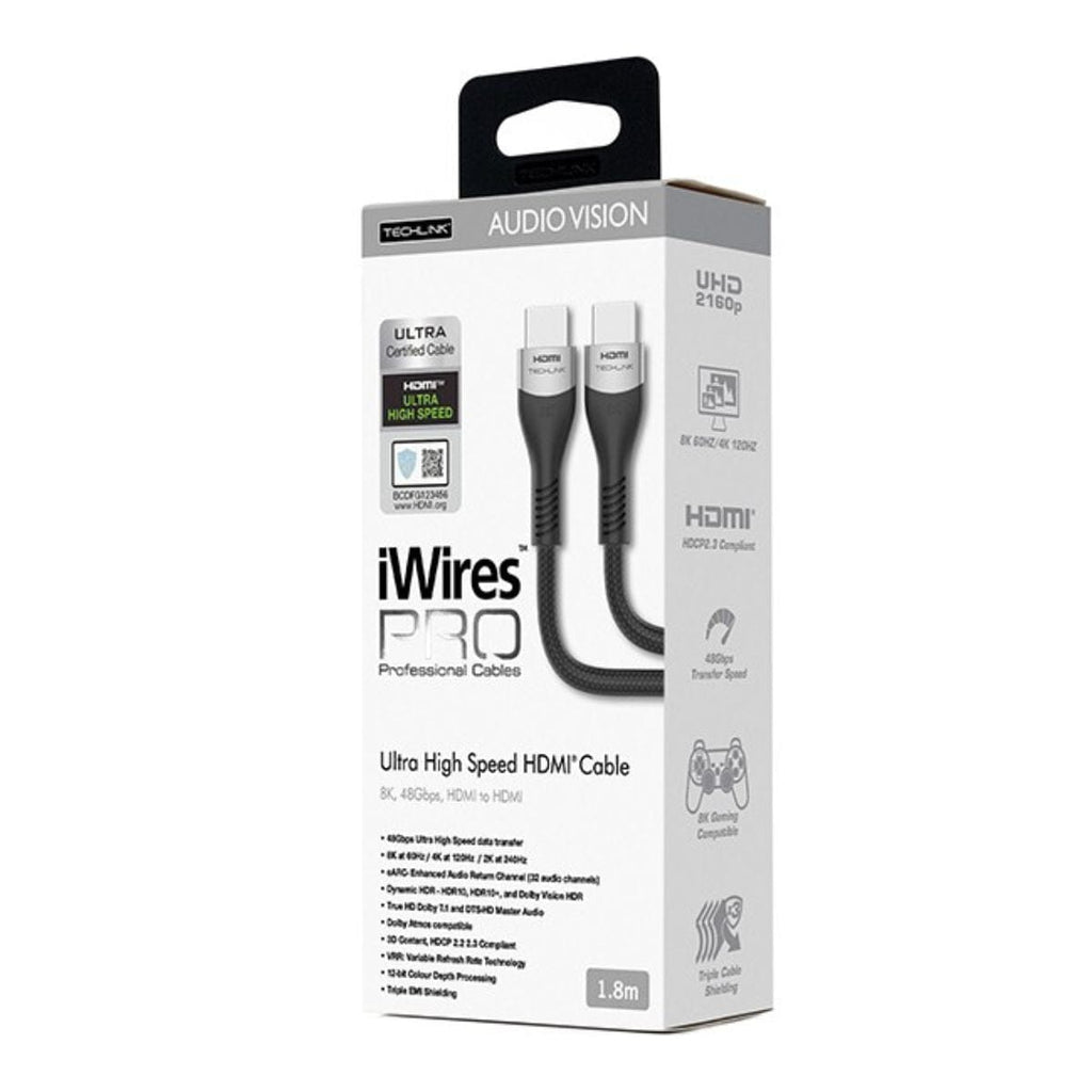 Techlink iWires Pro 8K HDMI Cable Ultra Certified  (1.8 - 5m)