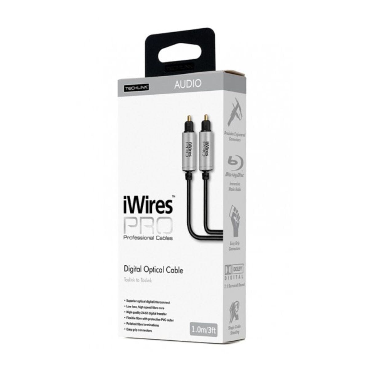 Techlink iWires Pro Toslink to Toslink Optical Audio Cable (1 - 10m)